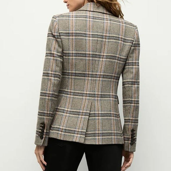 Veronica Beard Plaid Miller Dickey Jacket Black Multi - Picture 10 of 10